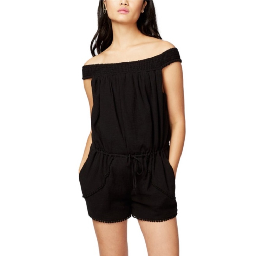 Rachel Roy Off-The -Shoulder Crepe Romper